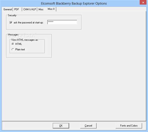 Explorador de copia de seguridad de Elcomsoft BlackBerry