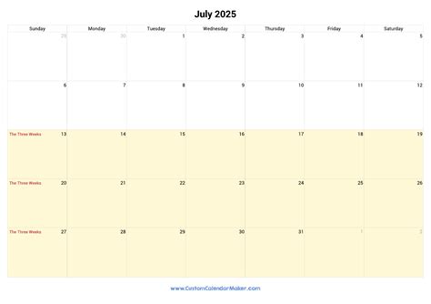 September & July 2025